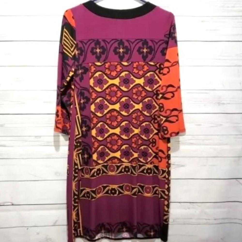 Tiana B. Bohemian Colorblock Shift Midi Dress 10 - Picture 6 of 9